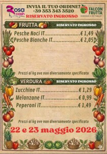 ortofrutta 22 e 23 maggio