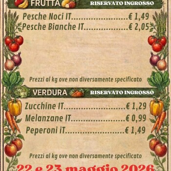 ortofrutta 22 e 23 maggio